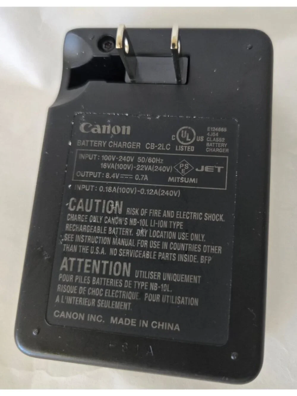Canon Battery Charger CB 2LC 100V Camera Supplies Photography Power Shot